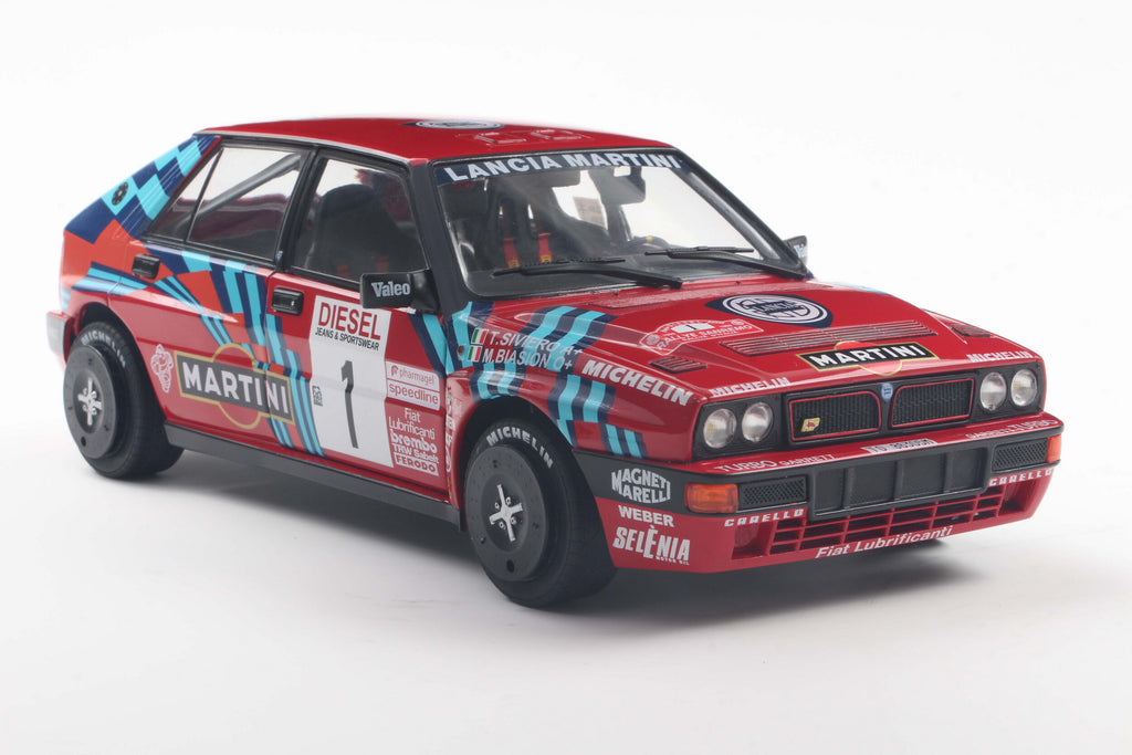 SOLIDO 1807808 MINIATURE LANCIA DELTA HF INTEGRALE RED N1 M.BIASION /
T.SIVIERO RALLY SAN 1/18