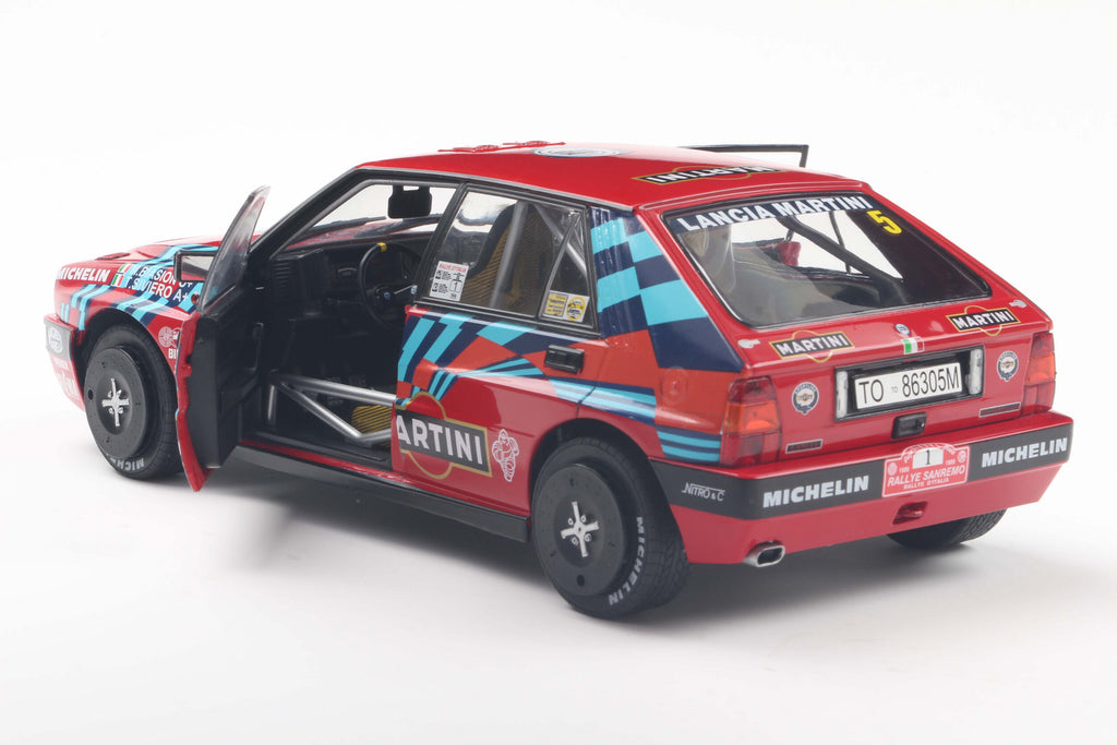 SOLIDO 1807808 MINIATURE LANCIA DELTA HF INTEGRALE RED N1 M.BIASION /
T.SIVIERO RALLY SAN 1/18