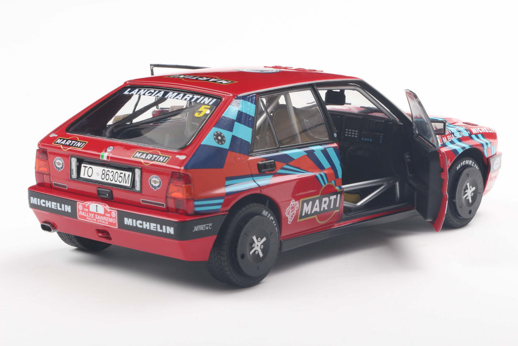 SOLIDO 1807808 MINIATURE LANCIA DELTA HF INTEGRALE RED N1 M.BIASION /
T.SIVIERO RALLY SAN 1/18