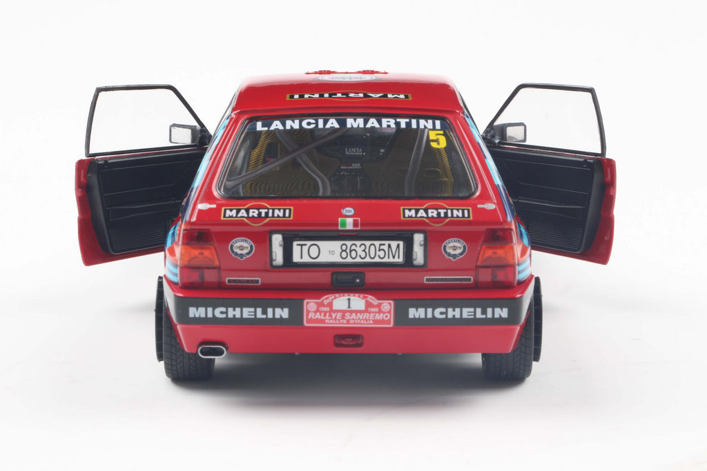 SOLIDO 1807808 MINIATURE LANCIA DELTA HF INTEGRALE RED N1 M.BIASION /
T.SIVIERO RALLY SAN 1/18