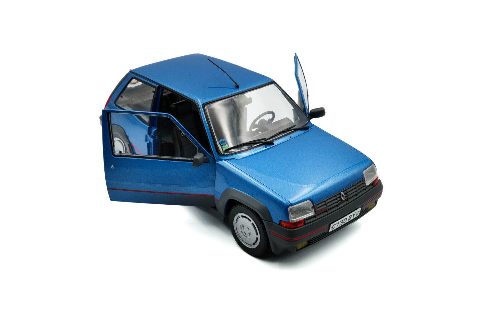 SOLIDO 1810004 MINIATURE RENAULT 5 GT TURBO MK1 BLEU ALPINE 1985 1/18