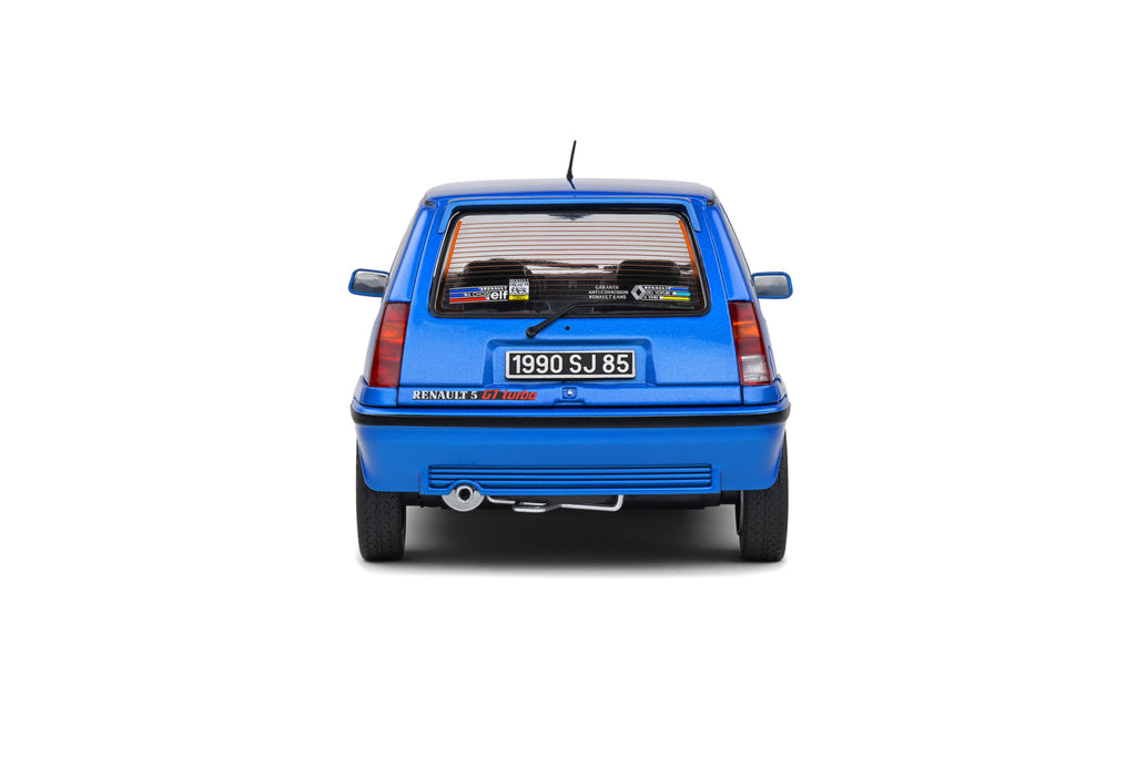 SOLIDO 1810003 MINIATURE RENAULT 5 GT TURBO MK2 BLEU LUMIERE 1989 1/18