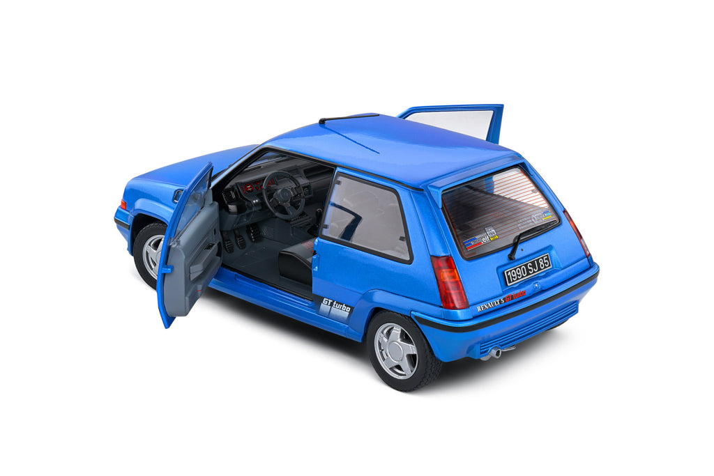 SOLIDO 1810003 MINIATURE RENAULT 5 GT TURBO MK2 BLEU LUMIERE 1989 1/18