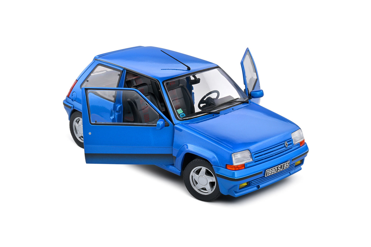 SOLIDO 1810003 MINIATURE RENAULT 5 GT TURBO MK2 BLEU LUMIERE 1989 1/18