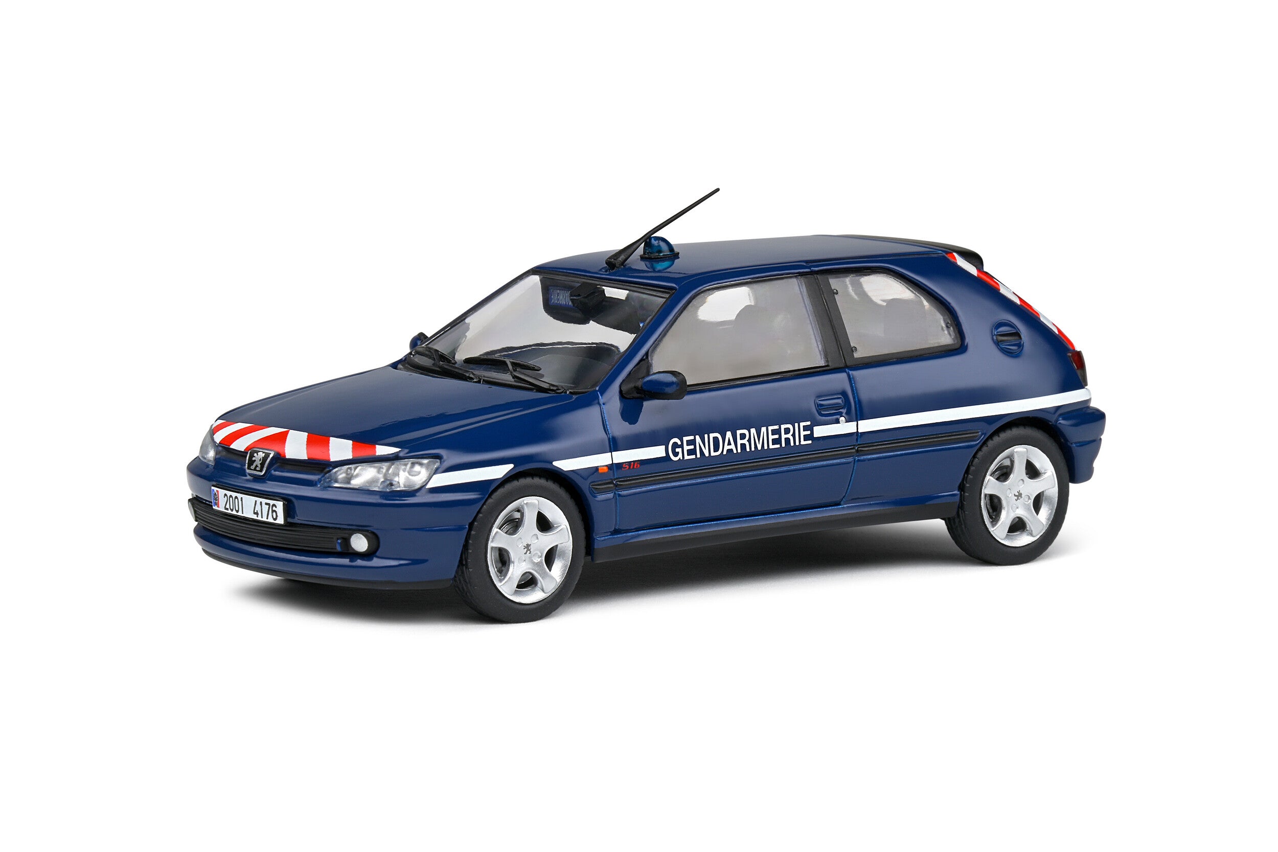 SOLIDO 4311407 MINITATURE PEUGEOT 306 S16 GENDARMERIE BLUE 1998 1/43