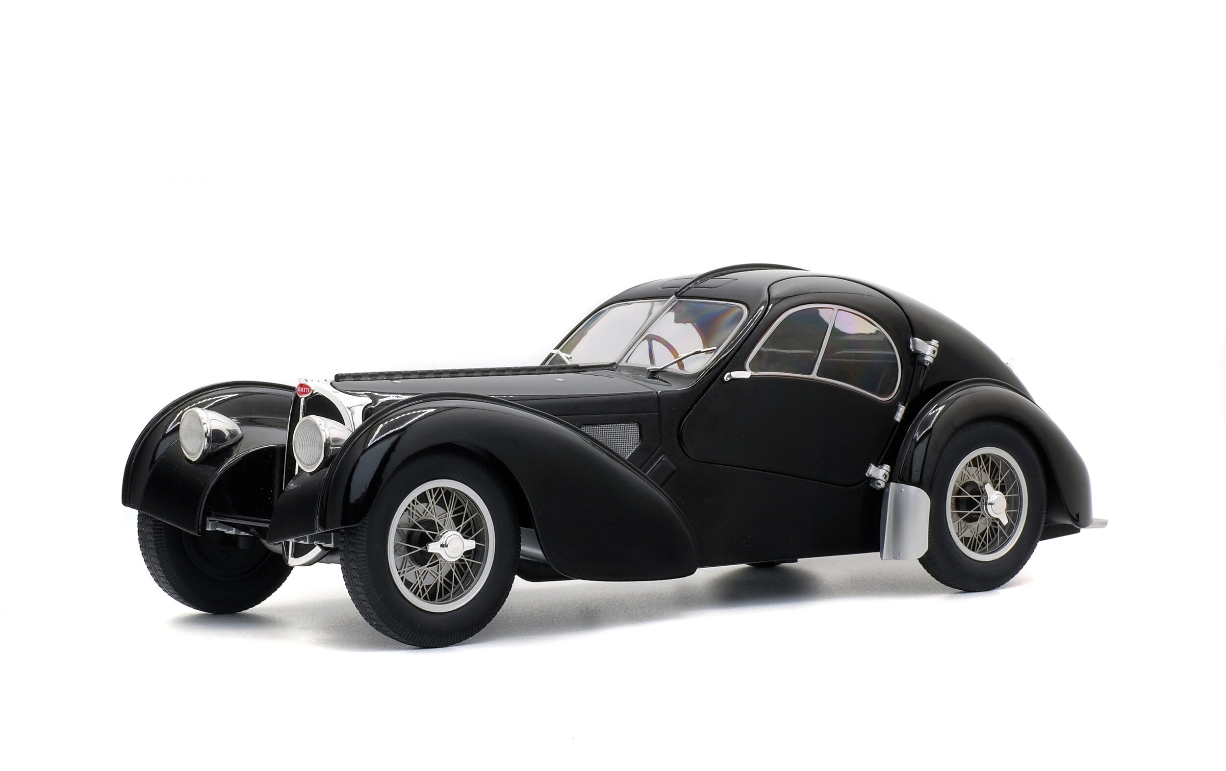 SOLIDO 1802101 MINIATURE BUGATTI ATLANTIC TYPE 57 SC BLACK 1937 1/18