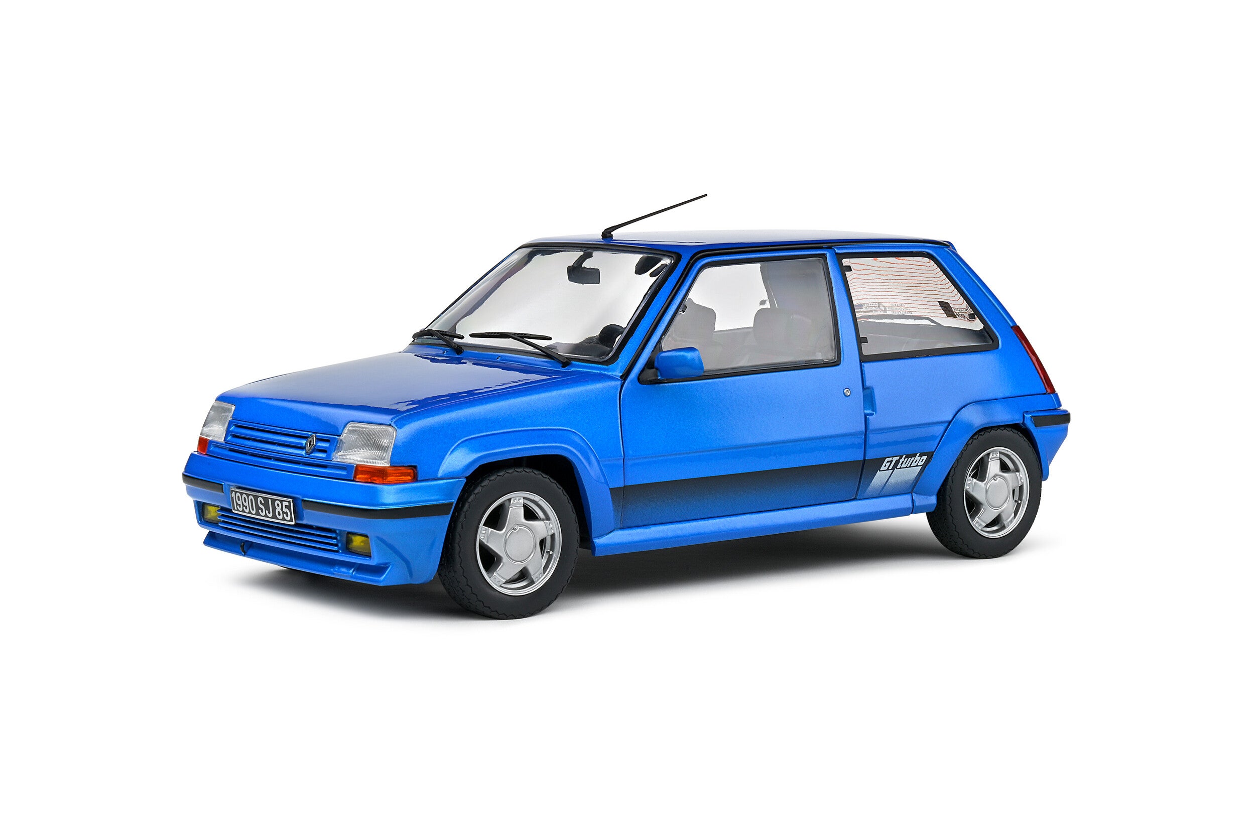 SOLIDO 1810003 MINIATURE RENAULT 5 GT TURBO MK2 BLEU LUMIERE 1989 1/18
