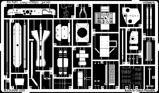 EDUARD 35347 PHOTODECOUPE JEEP WILLYS 1/35