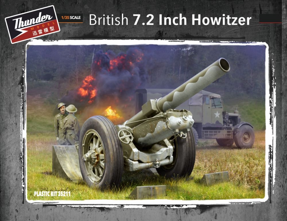 Thunder model 35211 maquette militaire British 7.2inch Howitzer 1/35