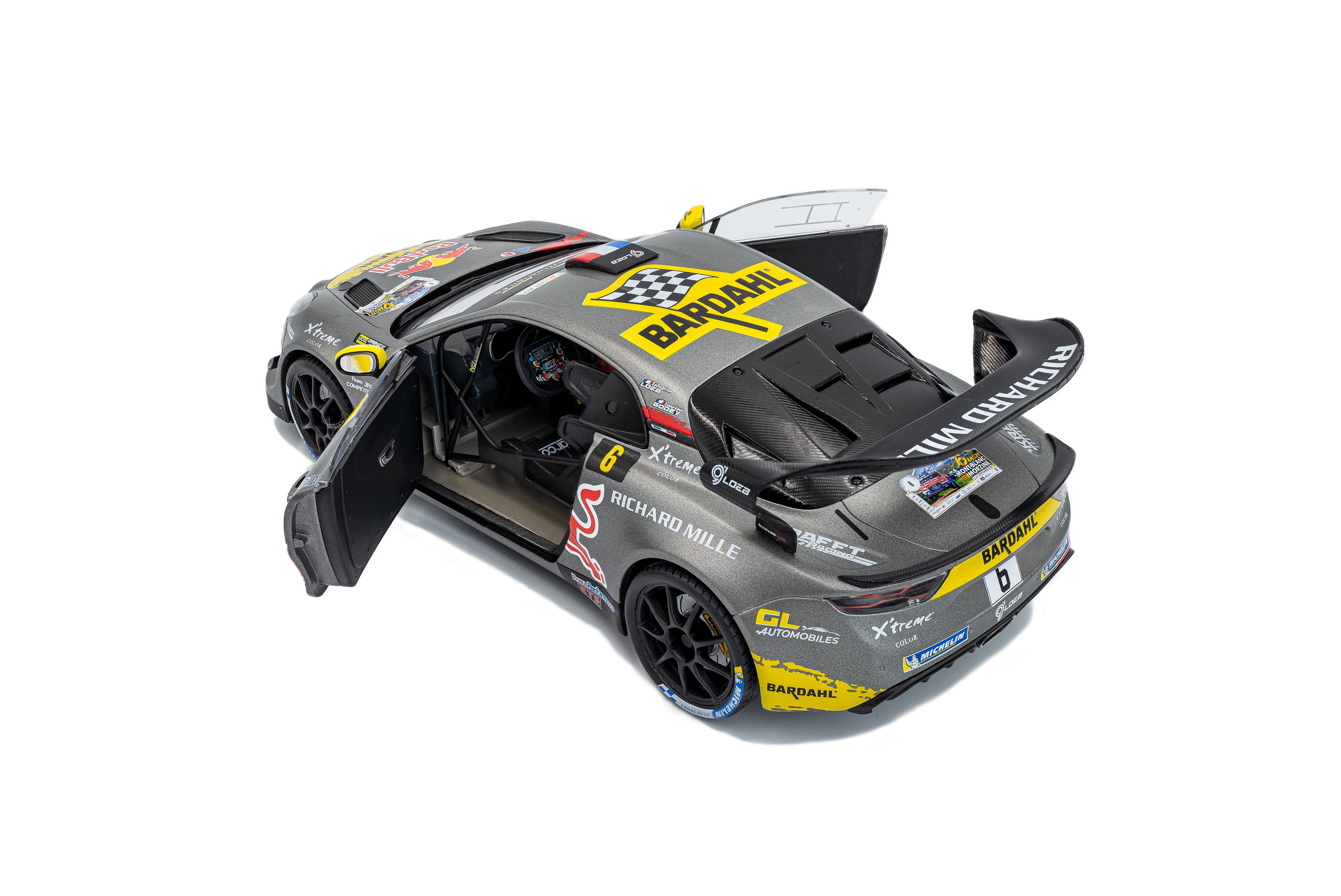 SOLIDO 1801630 MINIATURE ALPINE A110 RGT+ GREY N6 S.LOEB / L.GODEY
RALLYE DU MONT BLANC 2 1/18