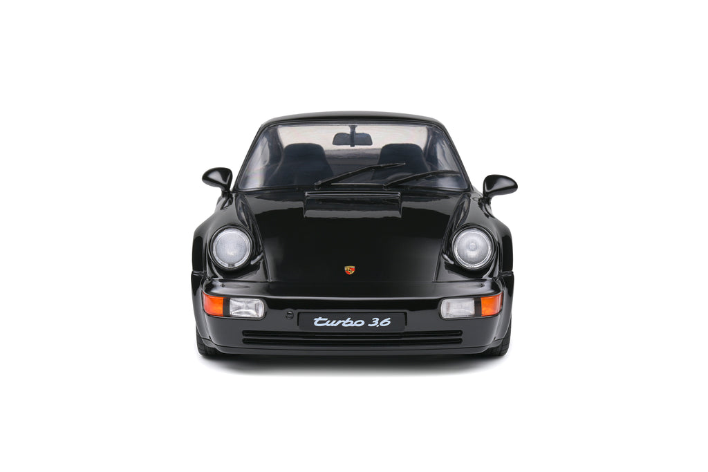 SOLIDO 1803404 MINIATURE PORSCHE 911 (964) TURBO BLACK 1993 1/18