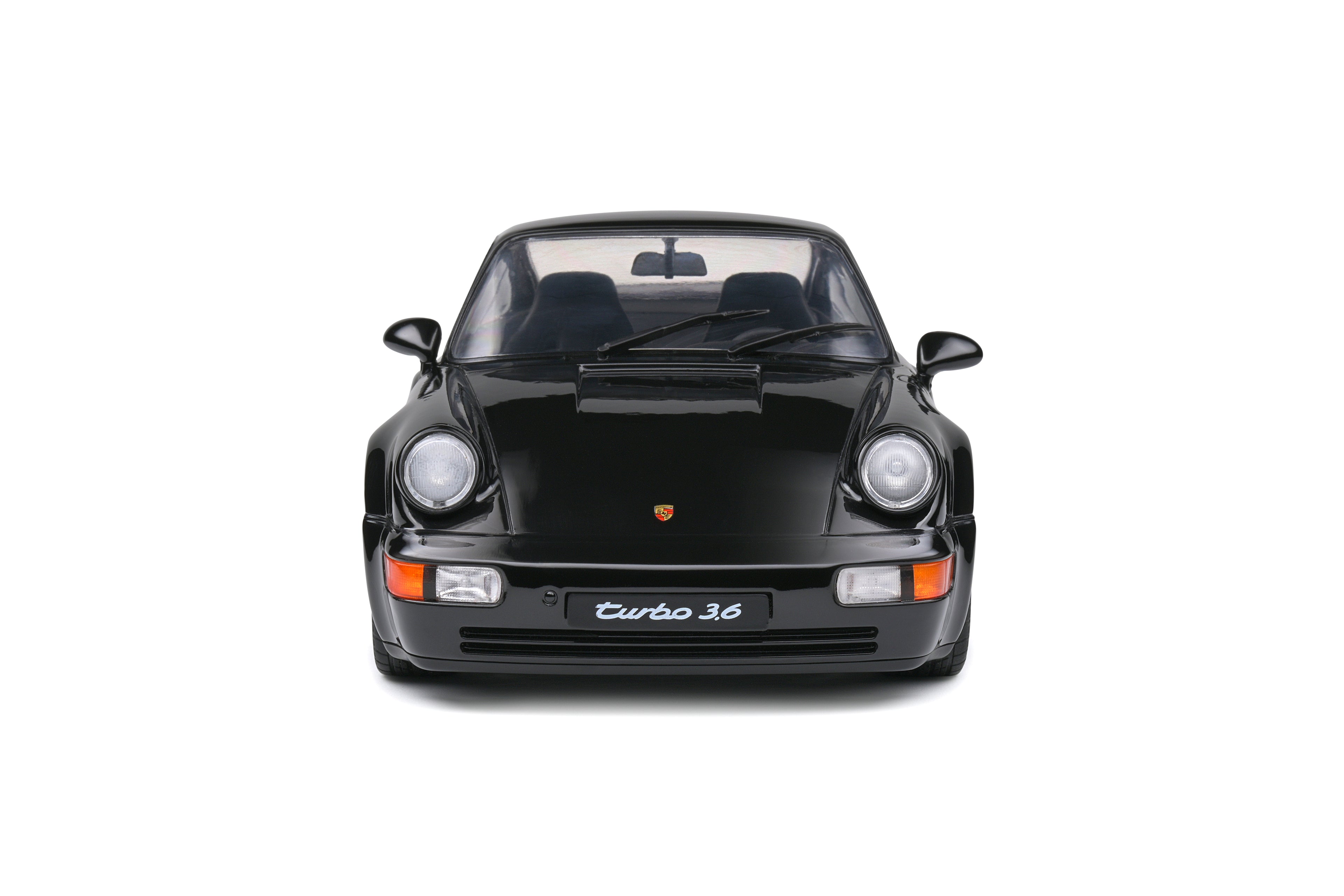 SOLIDO 1803404 MINIATURE PORSCHE 911 (964) TURBO BLACK 1993 1/18