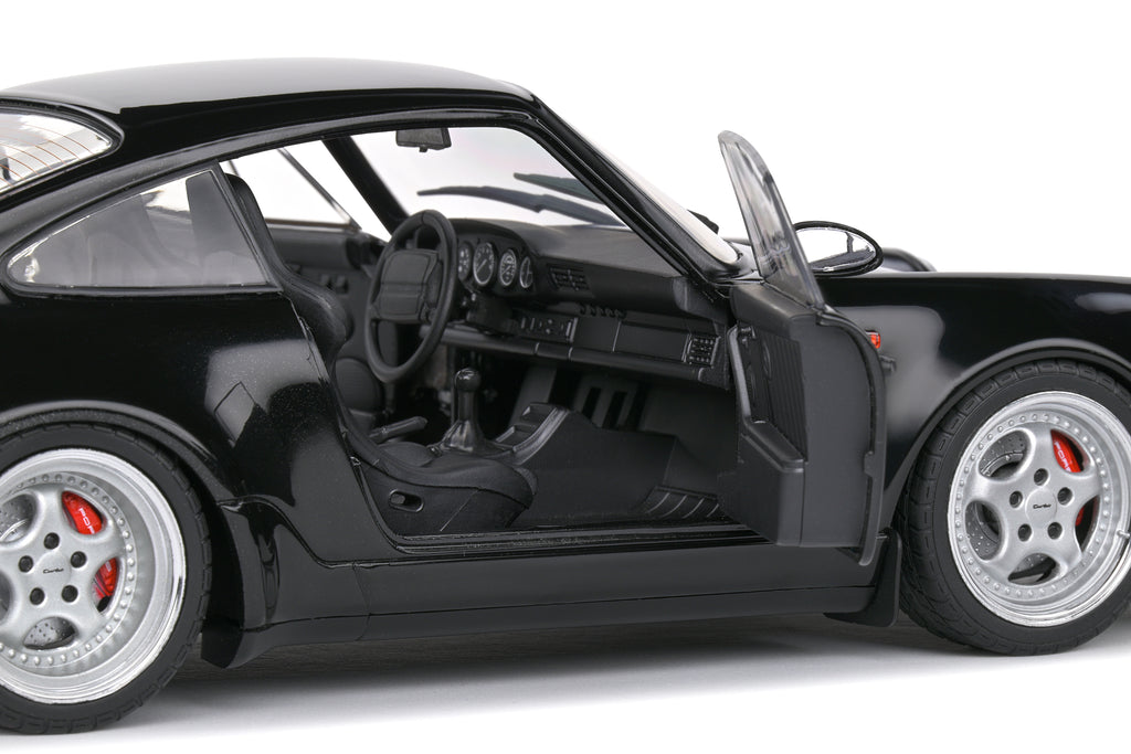 SOLIDO 1803404 MINIATURE PORSCHE 911 (964) TURBO BLACK 1993 1/18