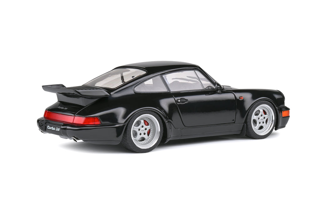 SOLIDO 1803404 MINIATURE PORSCHE 911 (964) TURBO BLACK 1993 1/18