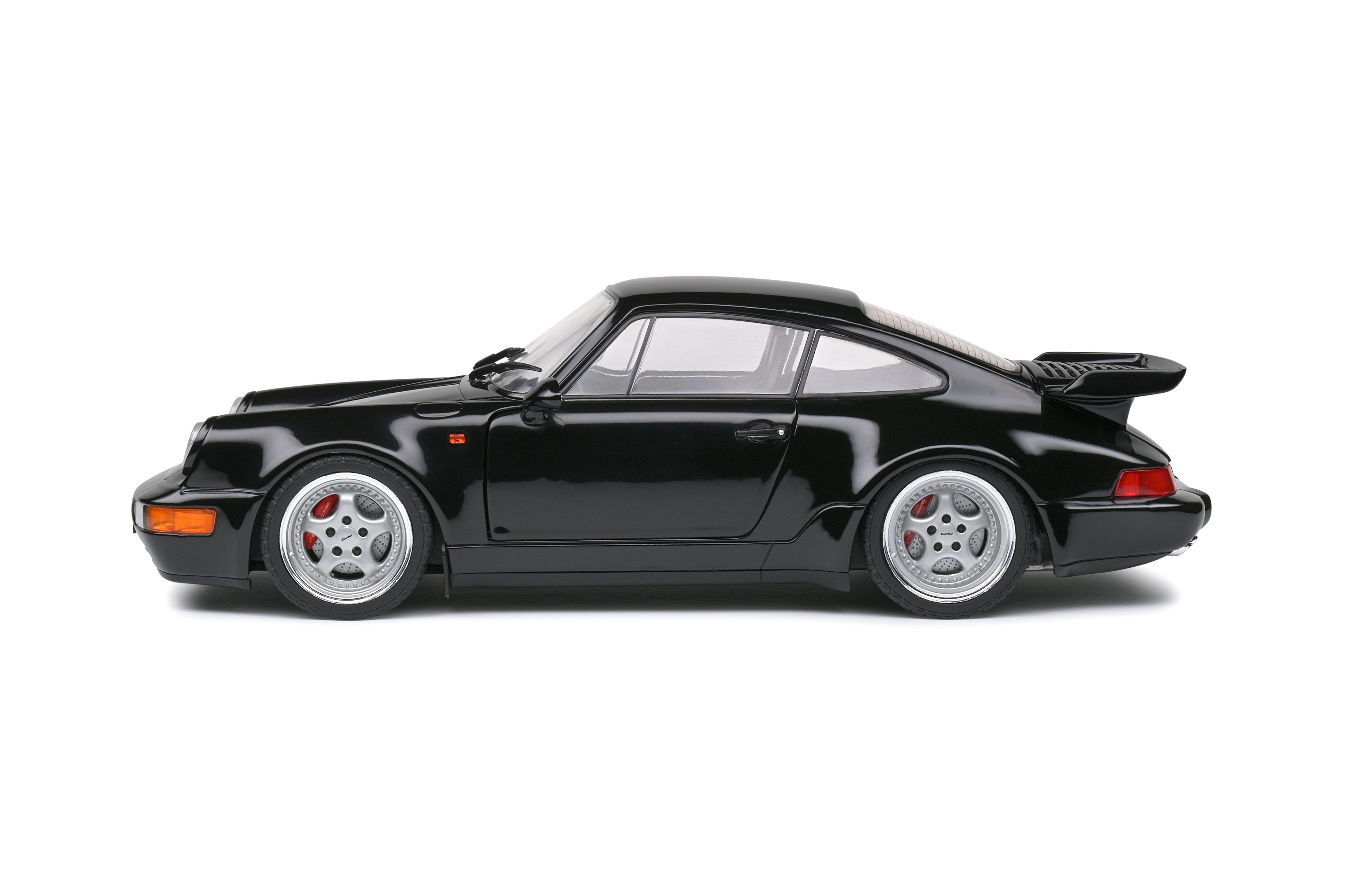 SOLIDO 1803404 MINIATURE PORSCHE 911 (964) TURBO BLACK 1993 1/18