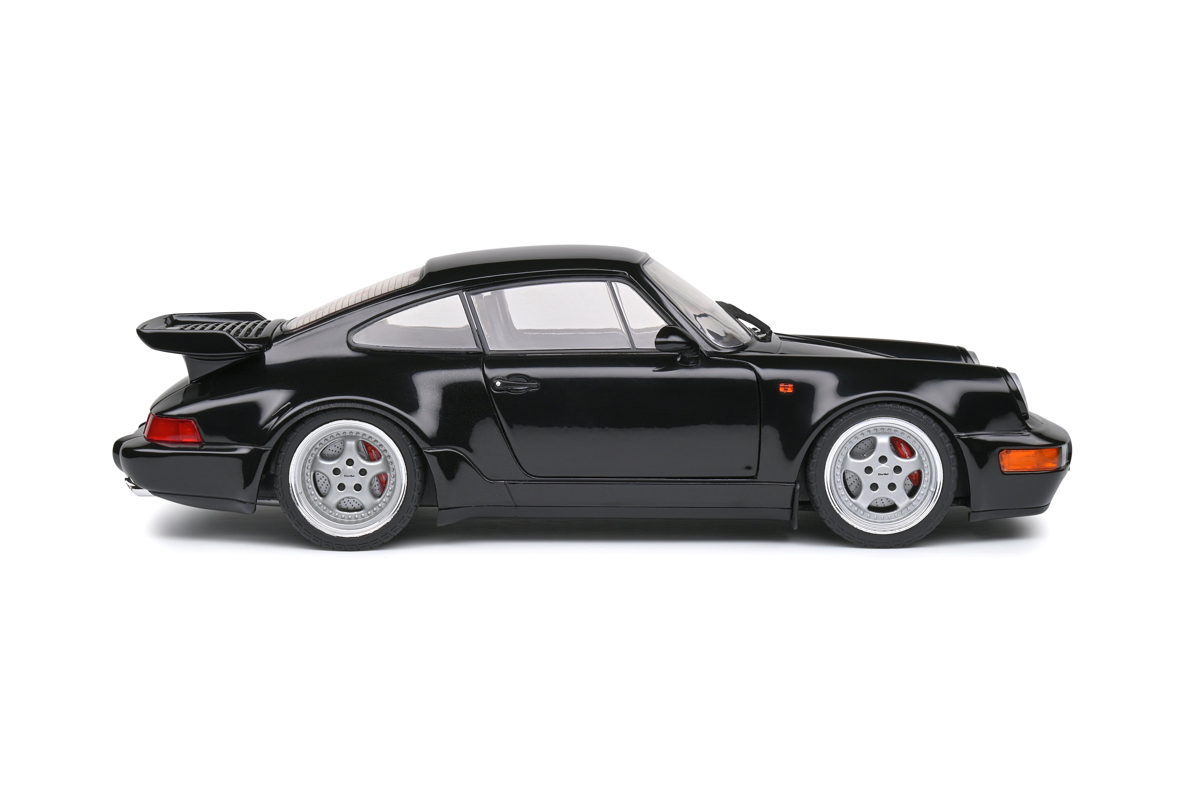 SOLIDO 1803404 MINIATURE PORSCHE 911 (964) TURBO BLACK 1993 1/18