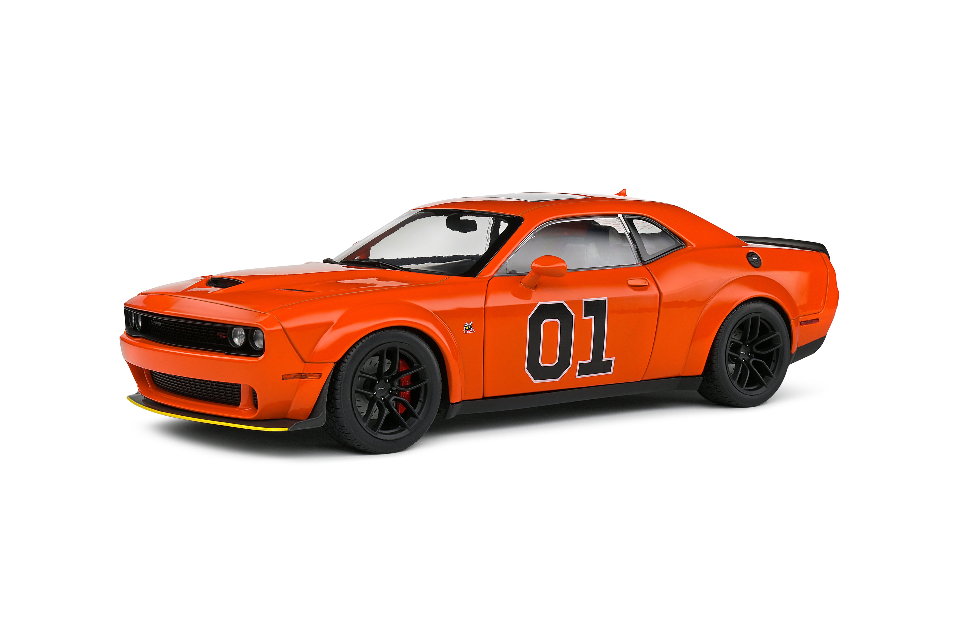 SOLIDO 1805713 MINIATURE DODGE CHALLENGER R/T SCAT PACK WIDEBODY
ORANGE 2023 1/18