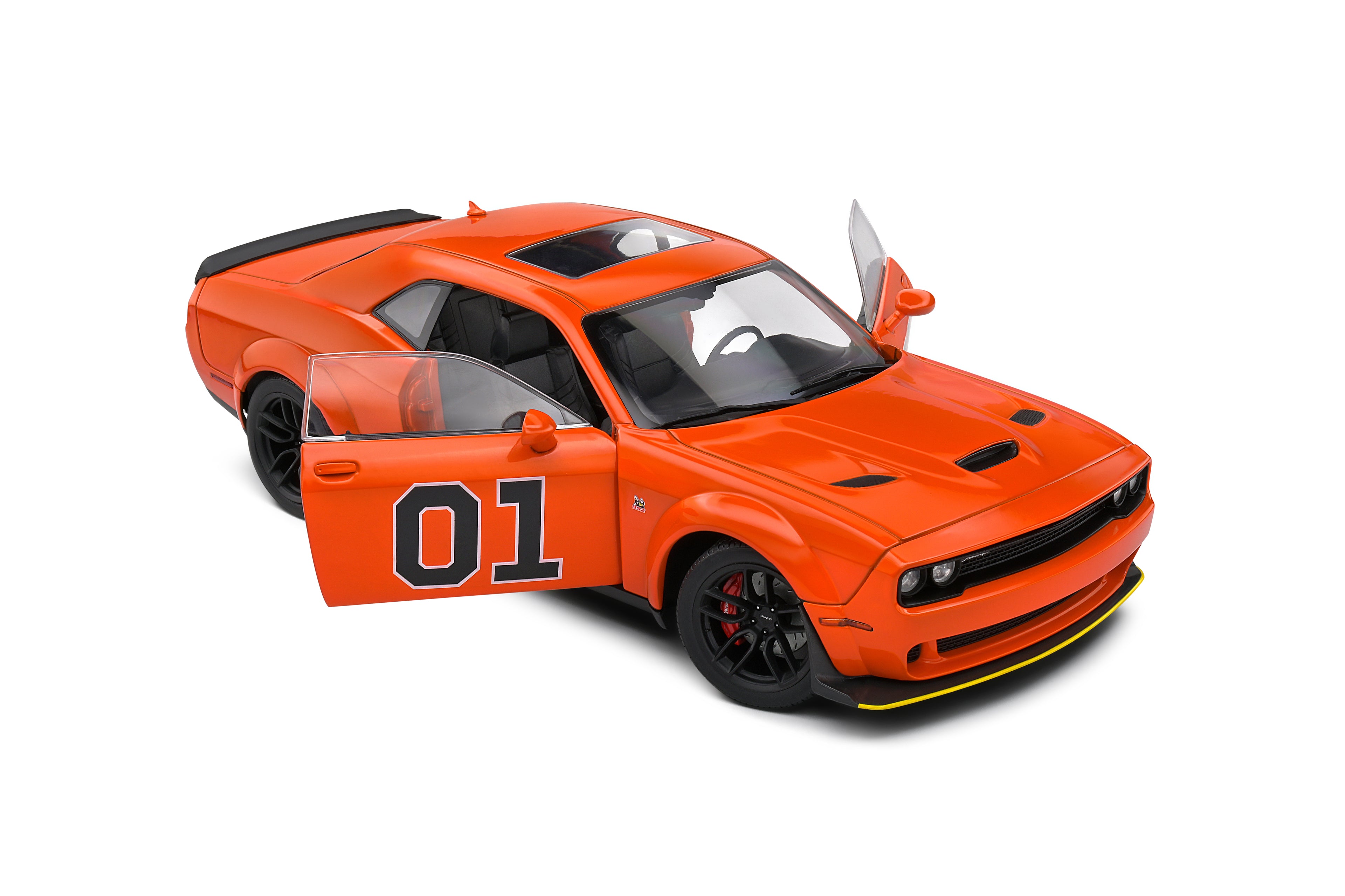 SOLIDO 1805713 MINIATURE DODGE CHALLENGER R/T SCAT PACK WIDEBODY
ORANGE 2023 1/18