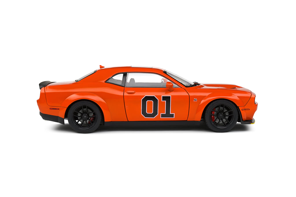 SOLIDO 1805713 MINIATURE DODGE CHALLENGER R/T SCAT PACK WIDEBODY
ORANGE 2023 1/18