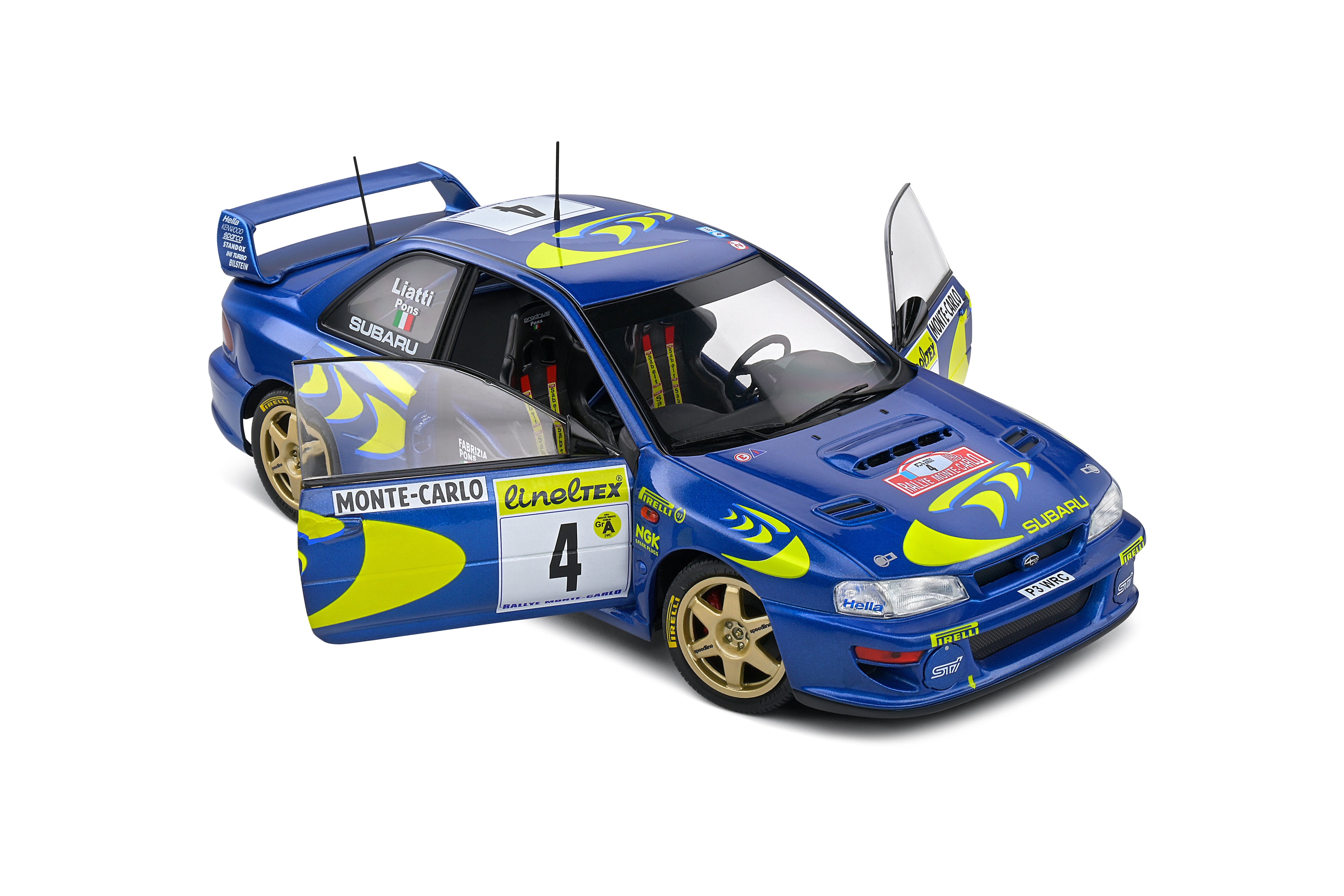 SOLIDO 1807405 MINIATURE SUBARU IMPREZA S5 WRC99 22B BLUE N4 P.LIATTI
RALLYE MONTE CARLO 1/18