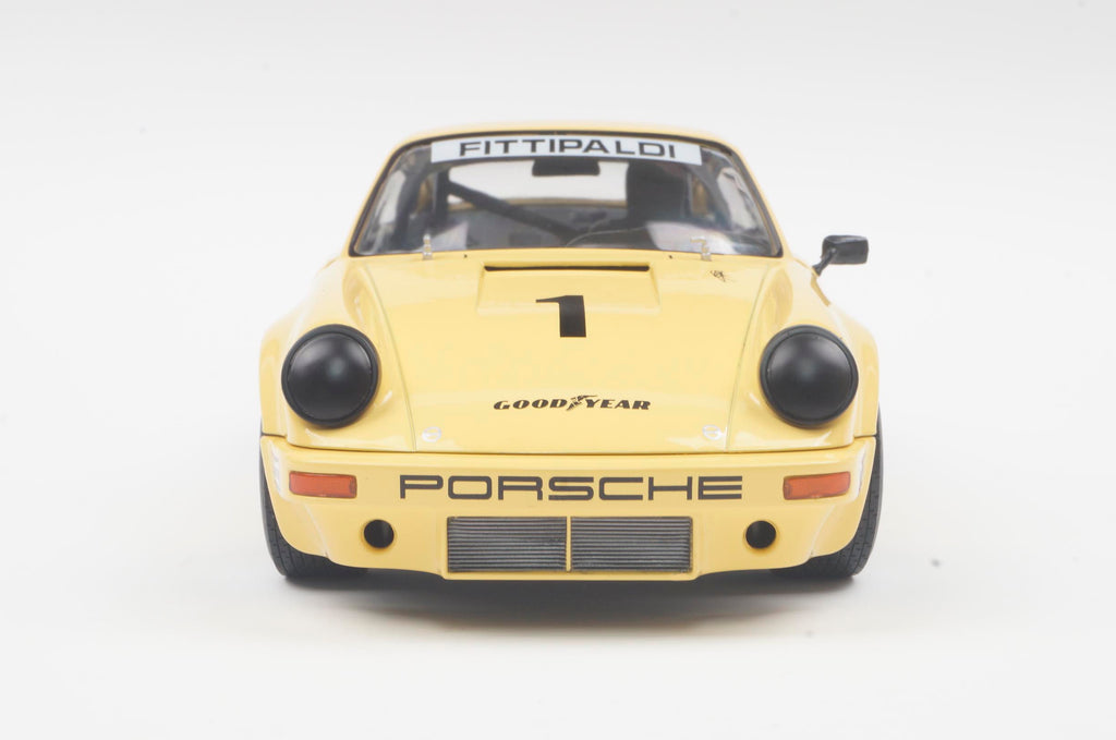 SOLIDO 1810703 MINIATURE PORSCHE 911 IROC YELLOW N1 FITTIPALDI 1974 1/18