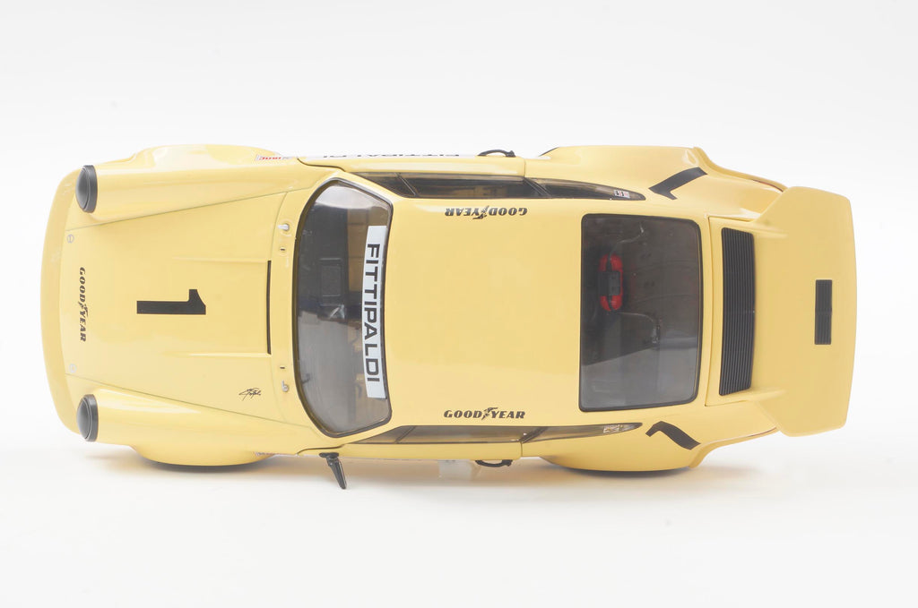 SOLIDO 1810703 MINIATURE PORSCHE 911 IROC YELLOW N1 FITTIPALDI 1974 1/18