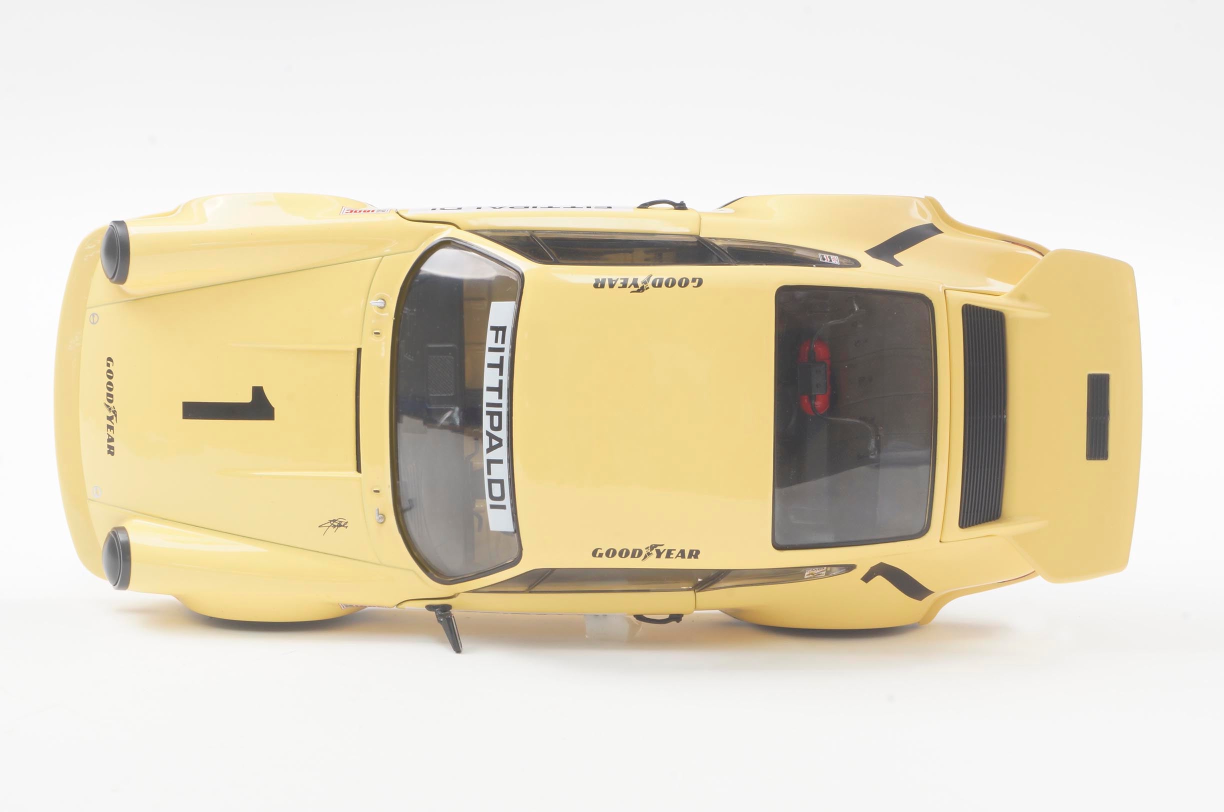 SOLIDO 1810703 MINIATURE PORSCHE 911 IROC YELLOW N1 FITTIPALDI 1974 1/18