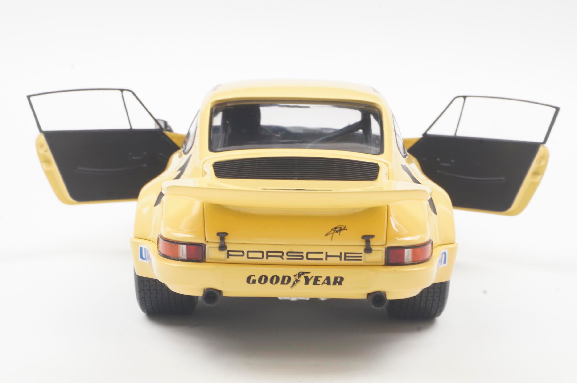 SOLIDO 1810703 MINIATURE PORSCHE 911 IROC YELLOW N1 FITTIPALDI 1974 1/18