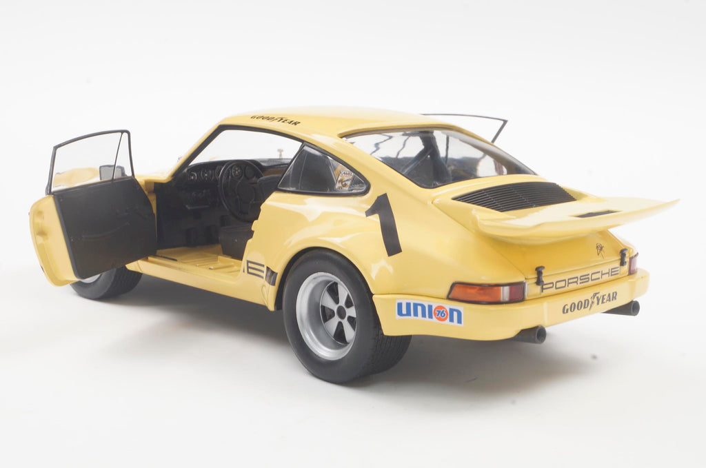 SOLIDO 1810703 MINIATURE PORSCHE 911 IROC YELLOW N1 FITTIPALDI 1974 1/18