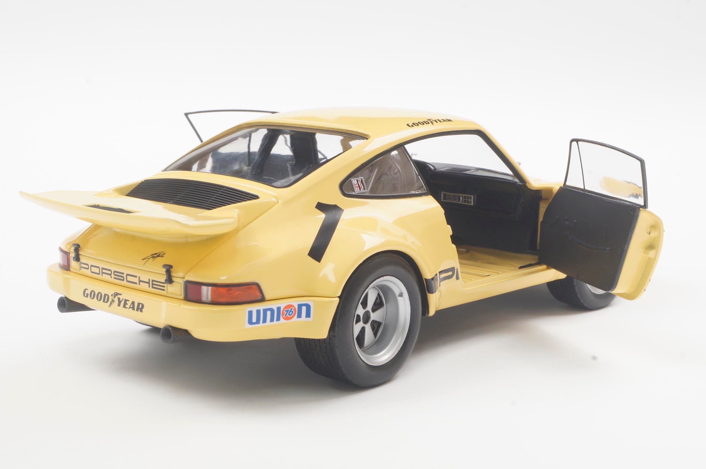 SOLIDO 1810703 MINIATURE PORSCHE 911 IROC YELLOW N1 FITTIPALDI 1974 1/18