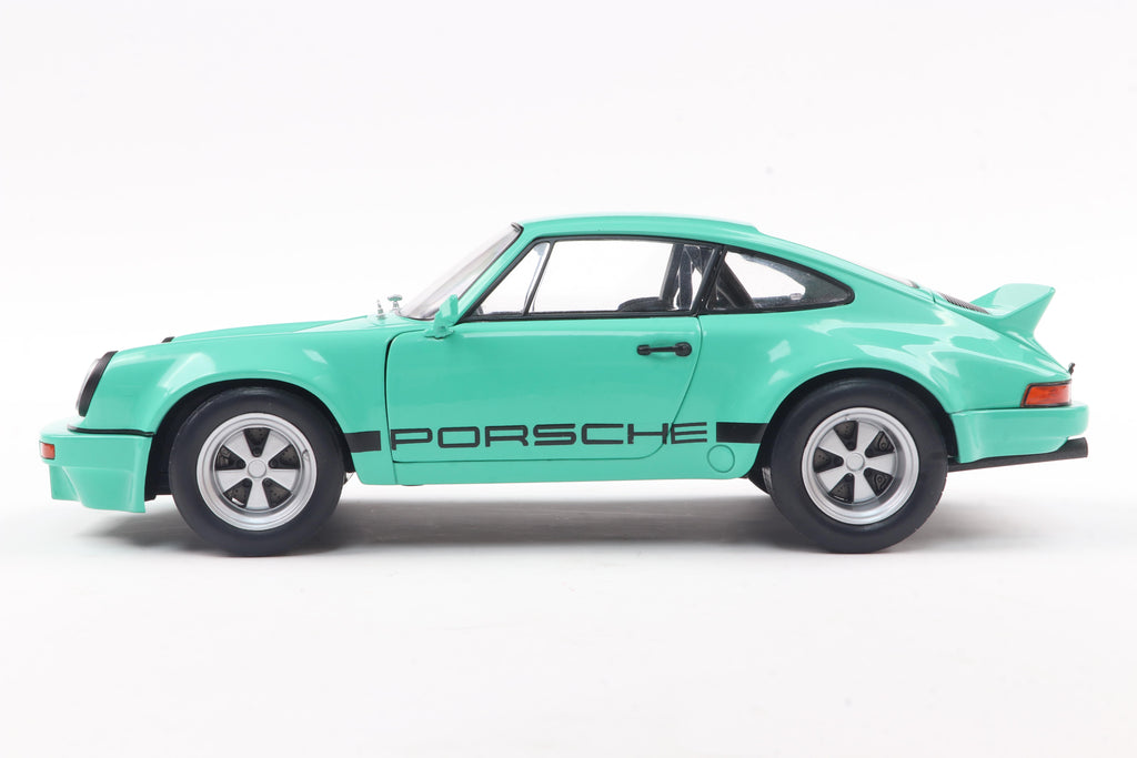 SOLIDO 1810705 MINIATURE PORSCHE 911 IROC MINT GREEN 1974 1/18