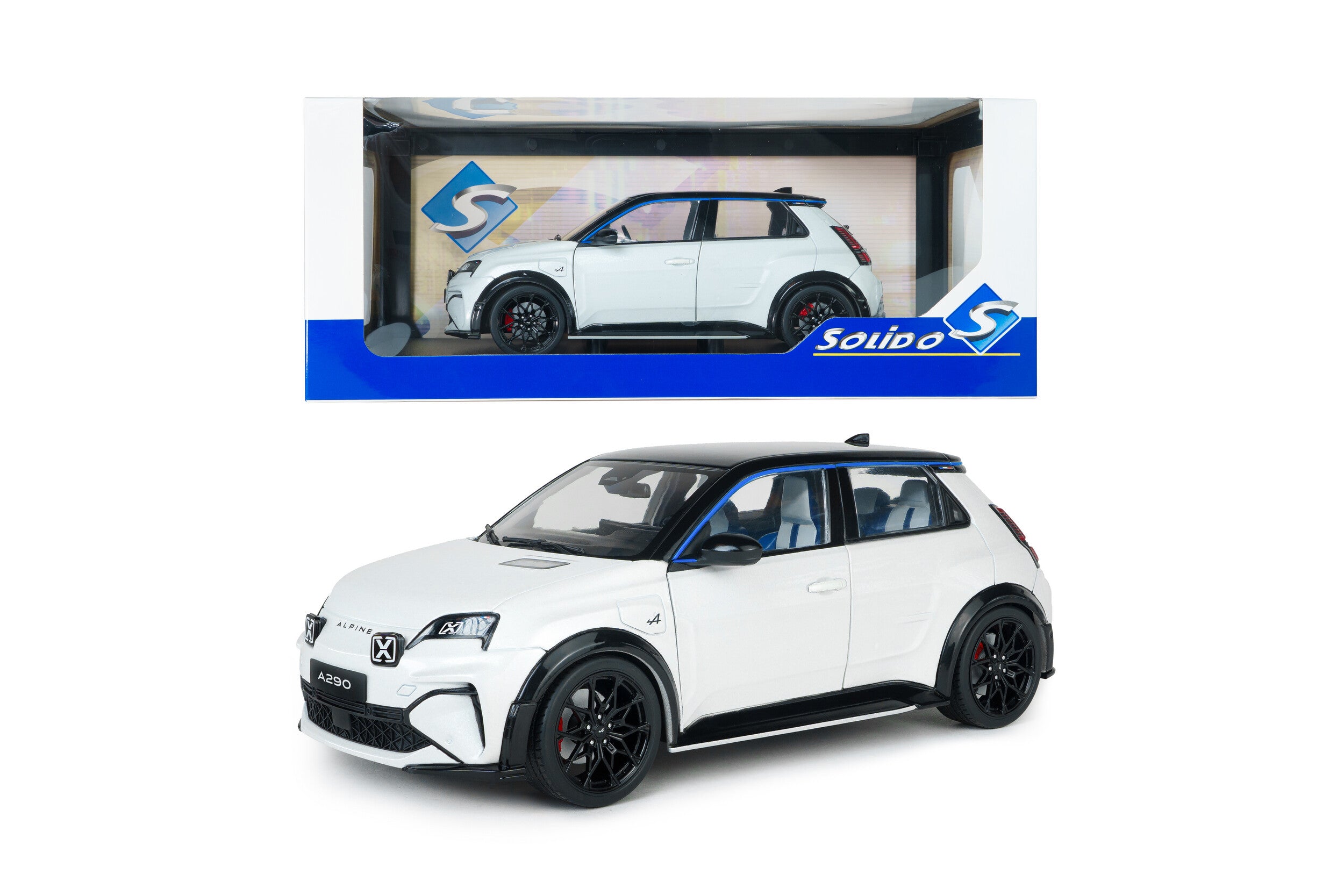 SOLIDO 1812604 MINIATURE ALPINE A290 GTS WHITE 2024 1/18