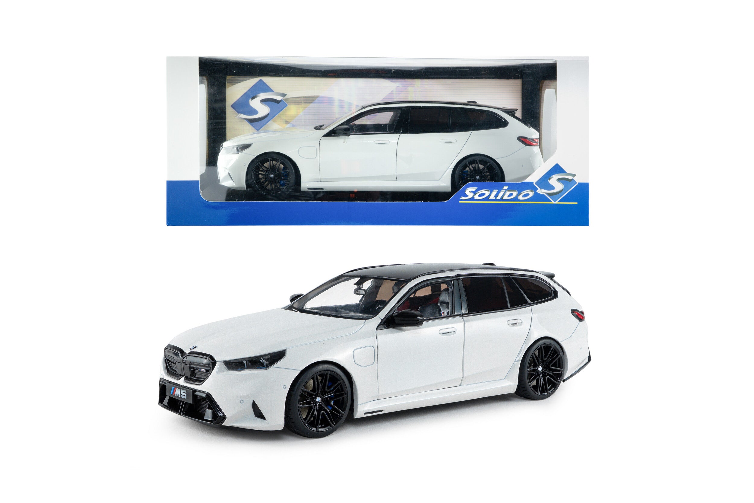 SOLIDO 1814802 MINIATURE BMW M5 TOURING ALPINE WHITE SOLID 2025 1/18