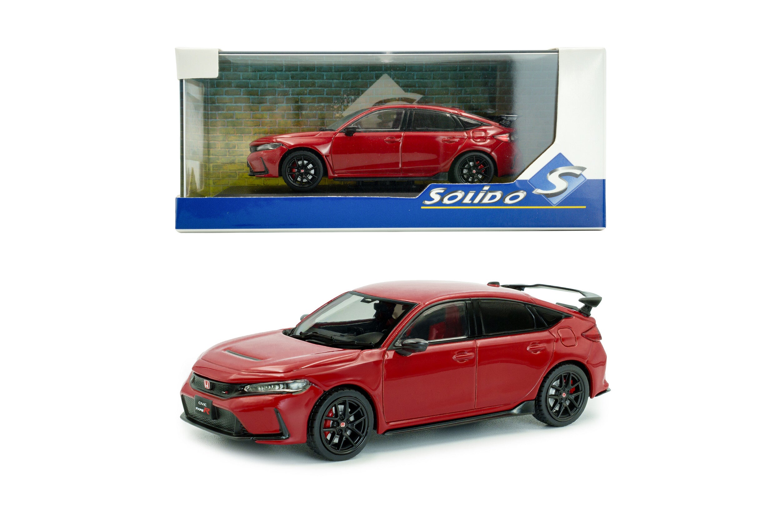 SOLIDO 4314303 MINIATURE HONDA CIVIC TYPE R RALLYE RED 2022 1/43