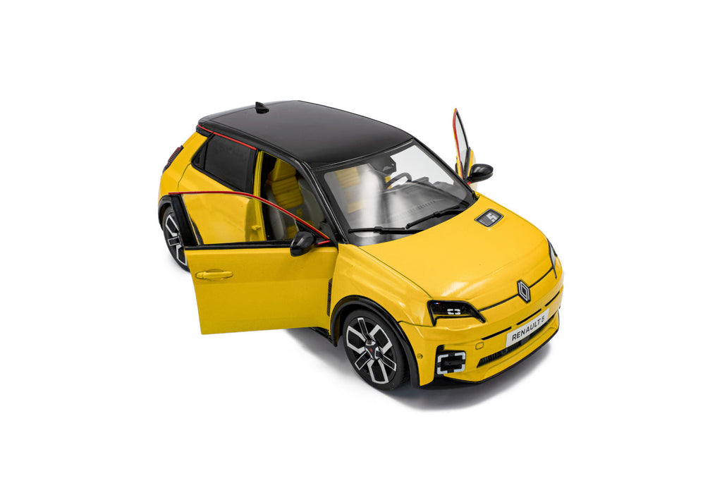 SOLIDO 1812602 MINIATURE RENAULT 5 E-TECH JAUNE POP 2024 1/18