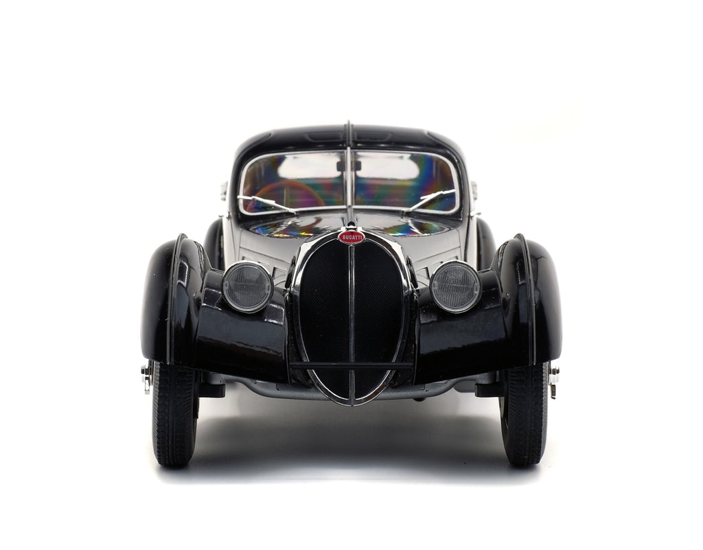 SOLIDO 1802101 MINIATURE BUGATTI ATLANTIC TYPE 57 SC BLACK 1937 1/18