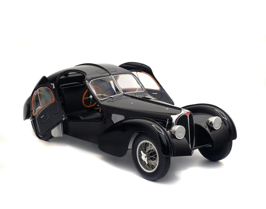 SOLIDO 1802101 MINIATURE BUGATTI ATLANTIC TYPE 57 SC BLACK 1937 1/18