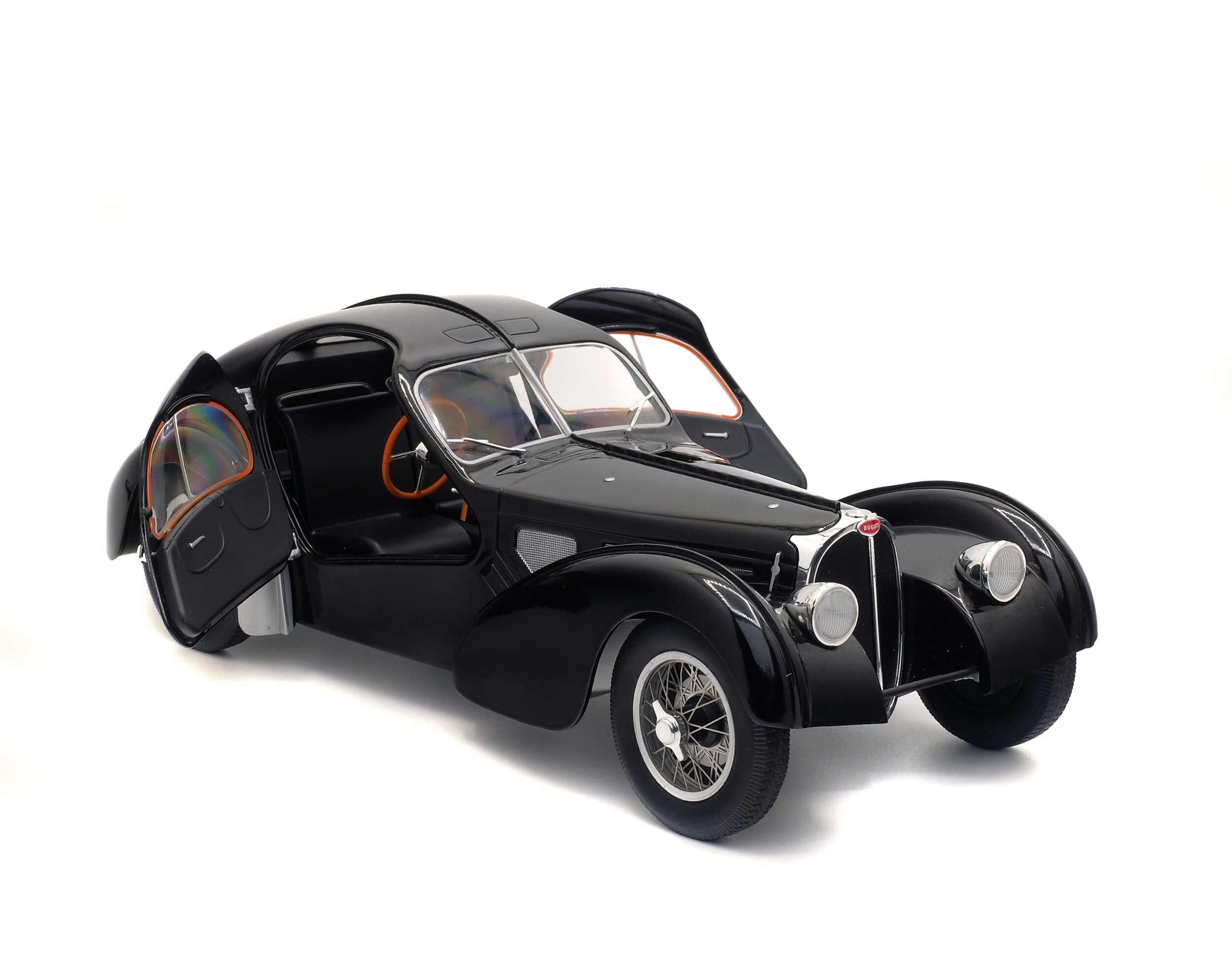 SOLIDO 1802101 MINIATURE BUGATTI ATLANTIC TYPE 57 SC BLACK 1937 1/18