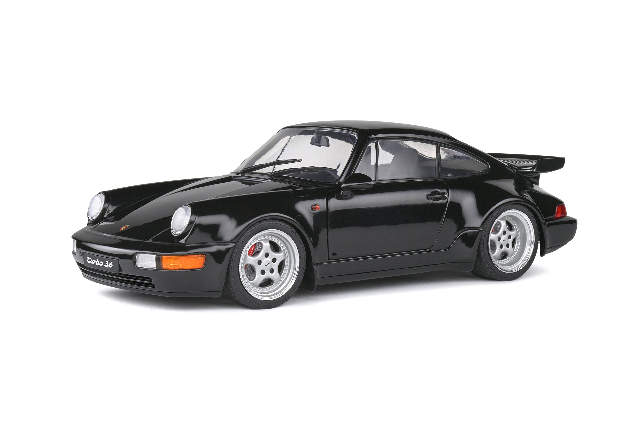 SOLIDO 1803404 MINIATURE PORSCHE 911 (964) TURBO BLACK 1993 1/18