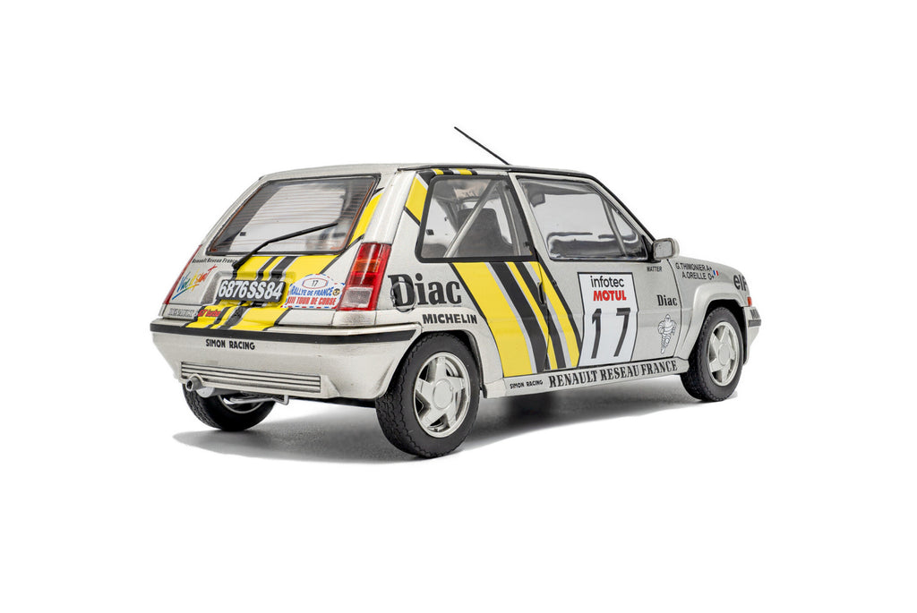 SOLIDO 1810005 MINIATURE RENAULT 5 GT TURBO MK2 SILVER N17 A.OREILLE
TOUR DE CORSE 1989 1/18