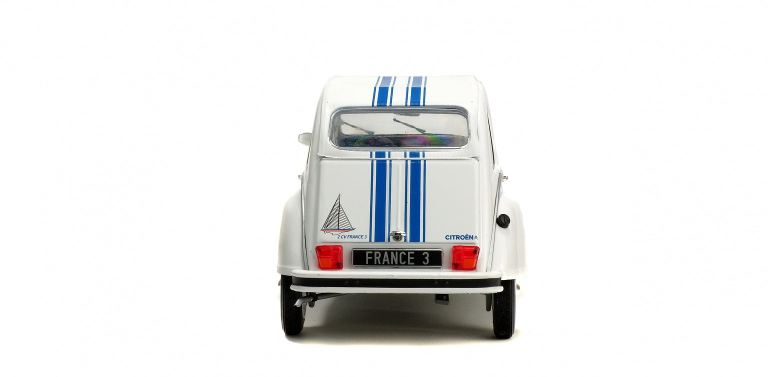 SOLIDO 1850011 MINIATURE CITROËN 2CV 6 FRANCE 3 BLANC MEIJE 1983 1/18