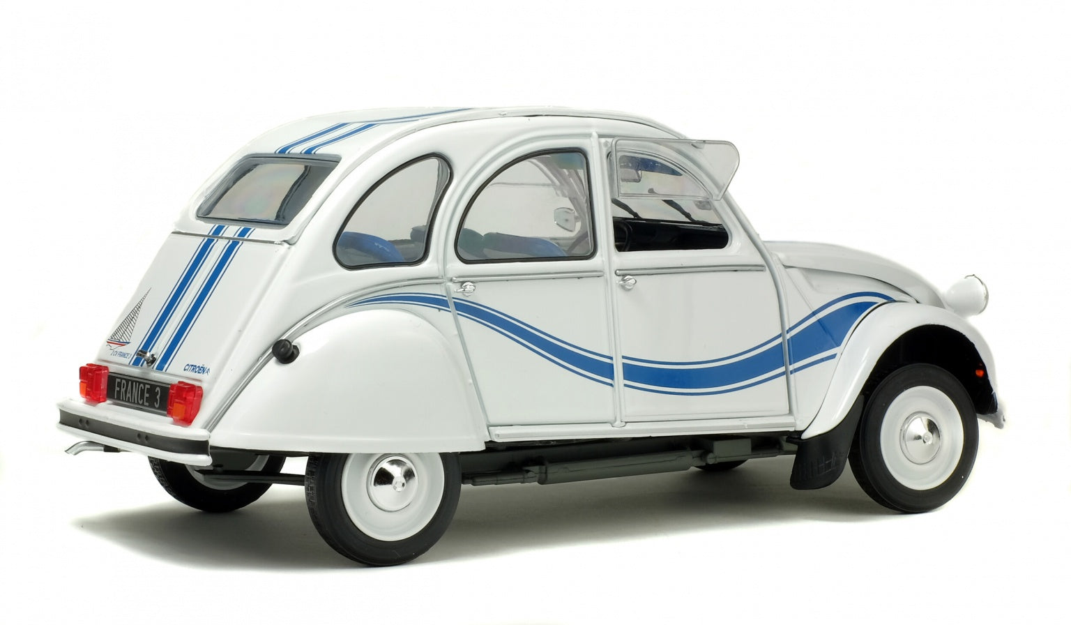 SOLIDO 1850011 MINIATURE CITROËN 2CV 6 FRANCE 3 BLANC MEIJE 1983 1/18