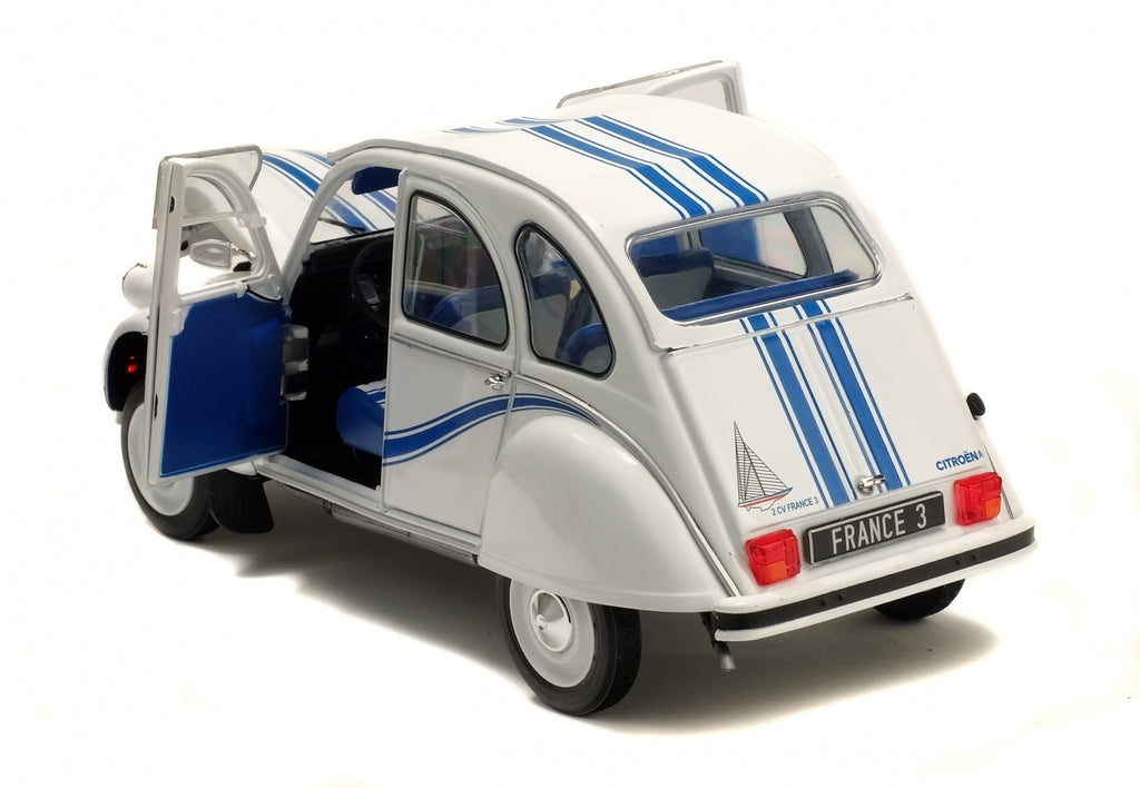 SOLIDO 1850011 MINIATURE CITROËN 2CV 6 FRANCE 3 BLANC MEIJE 1983 1/18