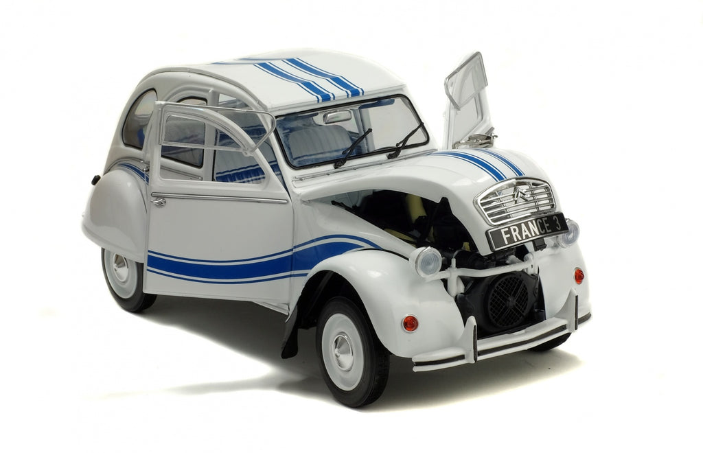 SOLIDO 1850011 MINIATURE CITROËN 2CV 6 FRANCE 3 BLANC MEIJE 1983 1/18