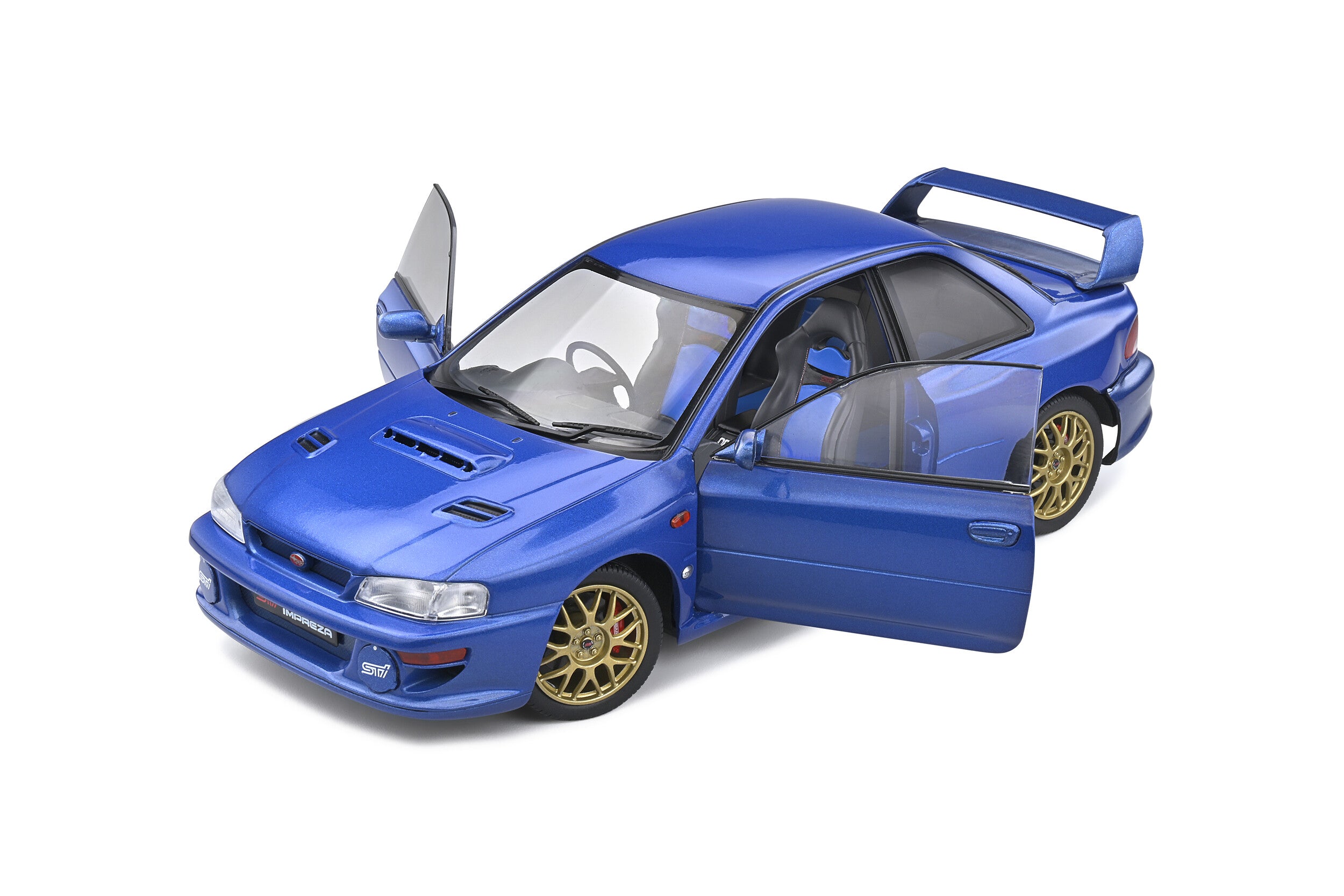 SOLIDO 1807401 MINIATURE SUBARU IMPREZA 22B SONIC BLUE 1998 1/18
