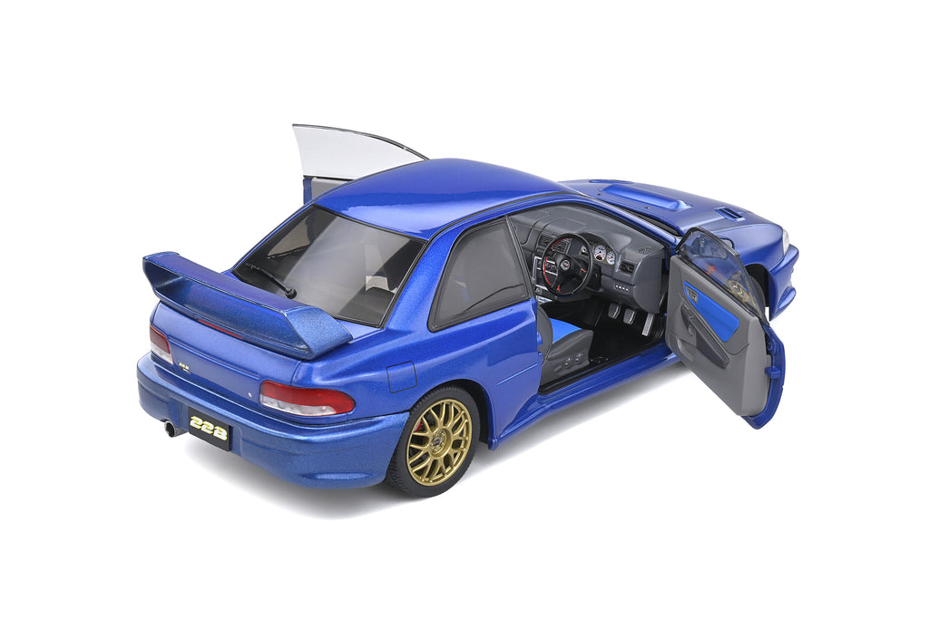 SOLIDO 1807401 MINIATURE SUBARU IMPREZA 22B SONIC BLUE 1998 1/18