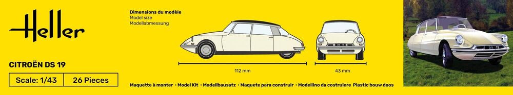 HELLER 80162 MAQUETTE CITROEN DS 19 1/43
