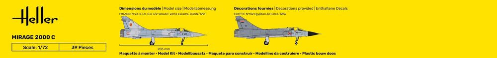 HELLER 80303 MAQUETTE MIRAGE 2000 C 1/72