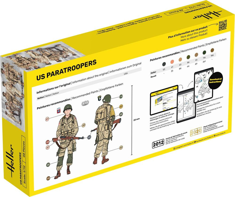 HELLER 49651 MAQUETTE US FALLSCHIRMJÄGER 1/72