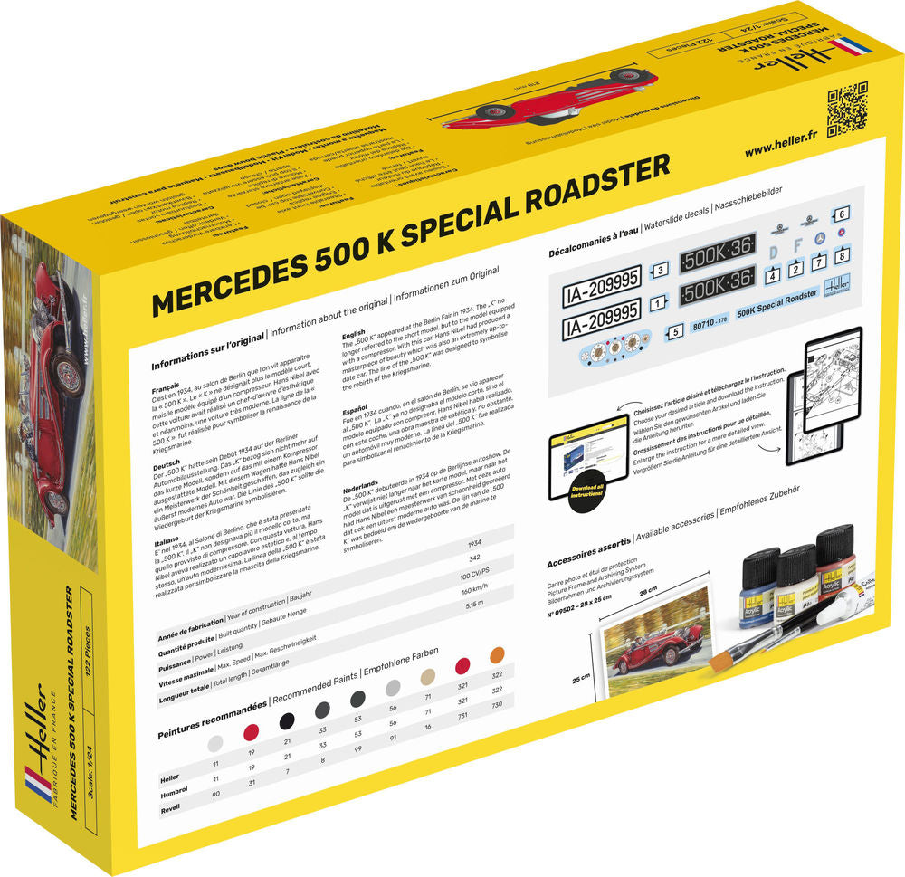 HELLER 80710 MAQUETTE 500 K SPECIAL ROADSTER 1/24